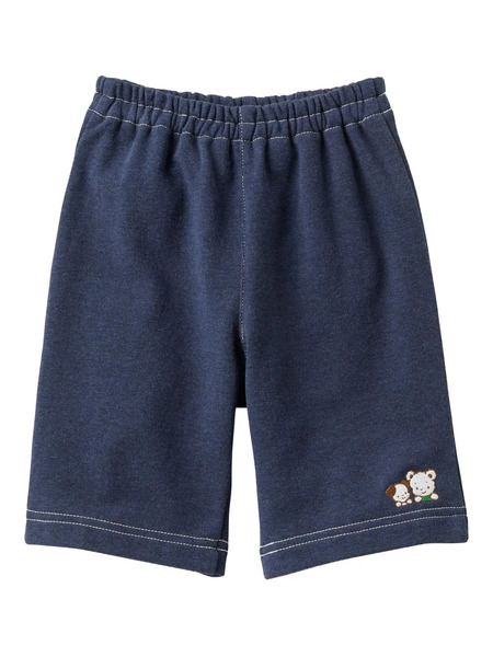  Familiar Embroidered Shorts - Blue 
