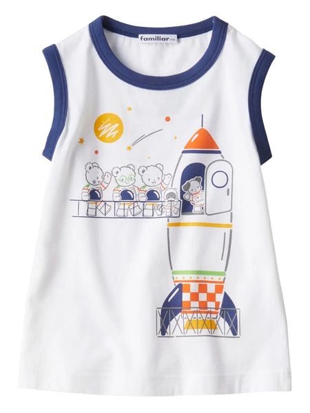  Familiar Graphic-print Top - White 