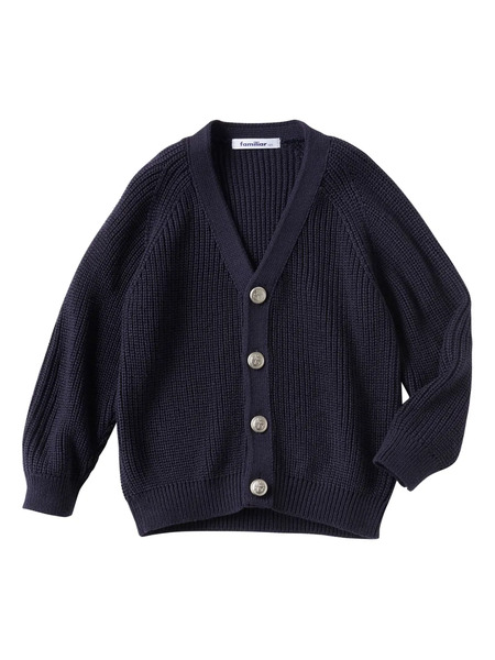  Familiar Knitted Cardigan - Blue 