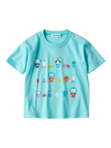  Familiar Monster-print Cotton T-shirt - Blue 
