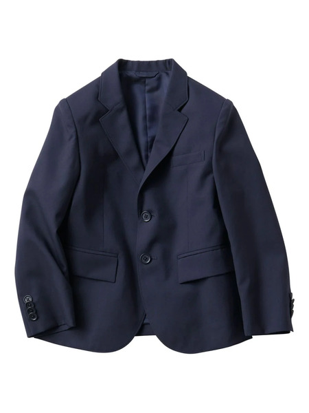  Familiar Single-breasted Wool Blazer - Blue 