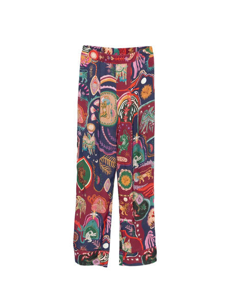  Farm Rio Elasticated-waistband Patterned Trousers - Blue 