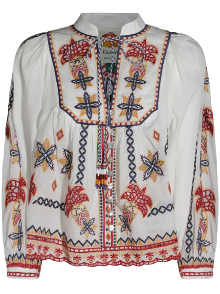  Farm Rio Embroidered Blouse - White 
