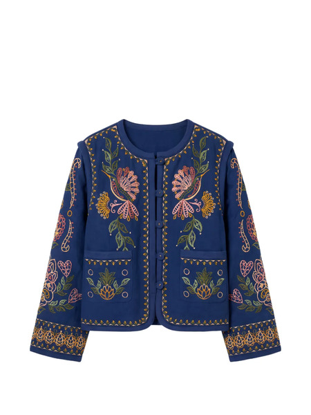  Farm Rio Embroidered Jacket - Blue 