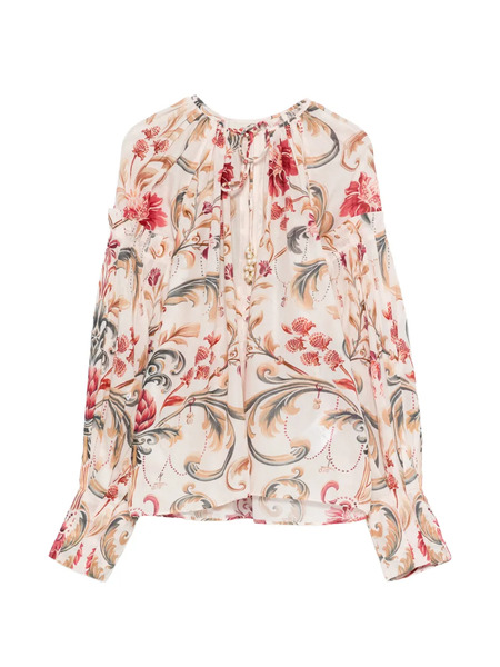  Farm Rio Floral Blouse - Neutrals 