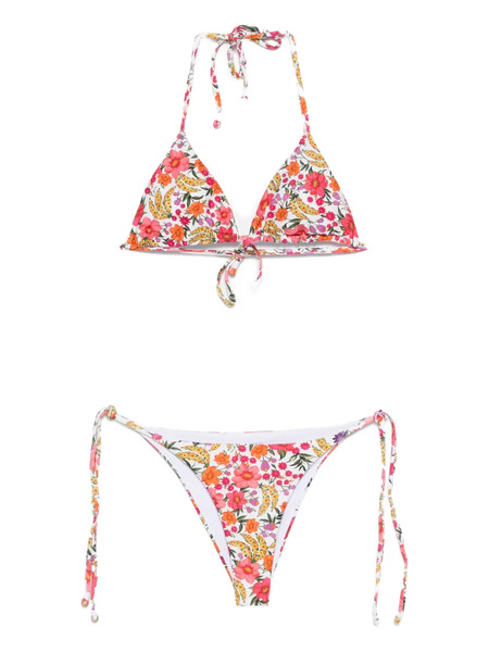  Farm Rio Floral Triangle Bikini - White 