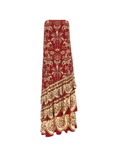  Farm Rio Haras Patterned Dress - Red 