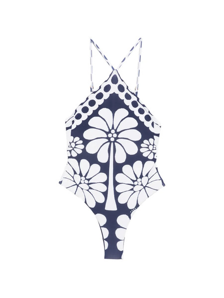  Farm Rio Printed Swimsuit - Blue 