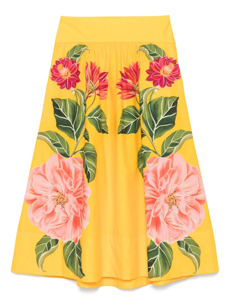  Farm Rio Spring Awakening Maxi Skirt - Yellow 