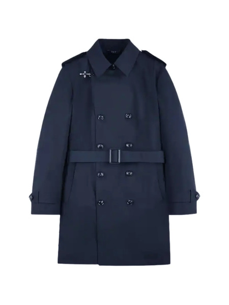  Fay Belted Double-breasted Coat - Black 
