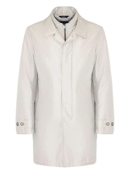  Fay Buttoned Collar Coat - Neutrals 