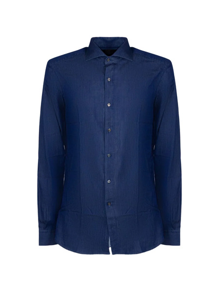  Fay Buttoned Denim Shirt - Blue 