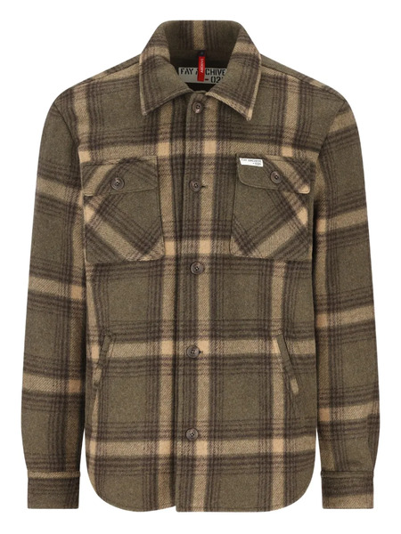  Fay Check-pattern Shirt - Green 