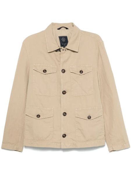  Fay Classic-collar Shirt Jacket - Neutrals 