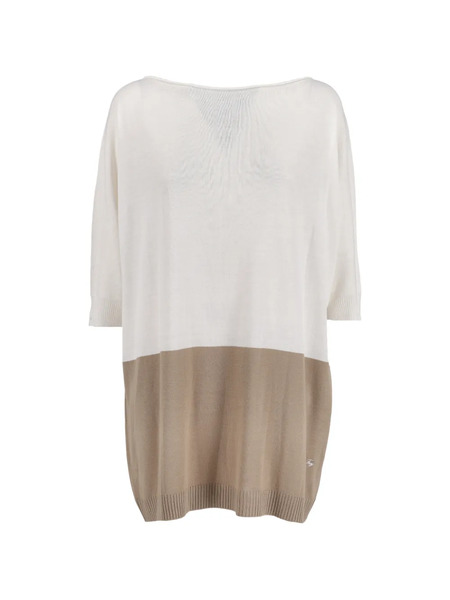  Fay Colourblock Sweater - White 