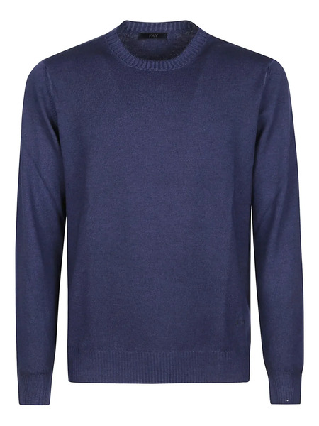  Fay Crew-neck Wool Sweater - Blue 