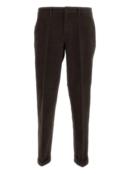  Fay Cuffed Cotton Trousers - Brown 