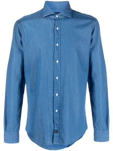  Fay Denim-effect Shirt - Blue 
