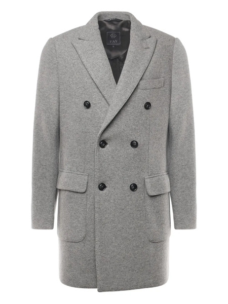  Fay Double-breasted Coat - Grey 