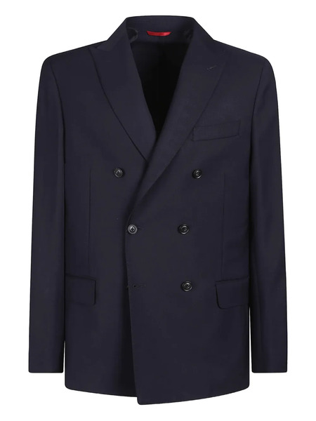  Fay Double-breasted Wool Jacket - Blue 