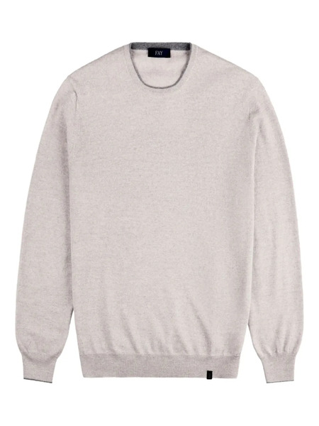  Fay Elbow-patch Crew-neck Sweater - Neutrals 
