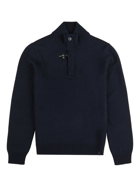  Fay Elbow-patch Sweater - Blue 