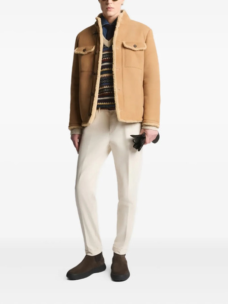  Fay Field Suede Jacket - Brown 