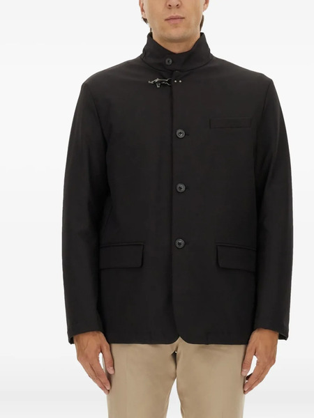  Fay Flap-pocket Buttoned Jacket - Black 
