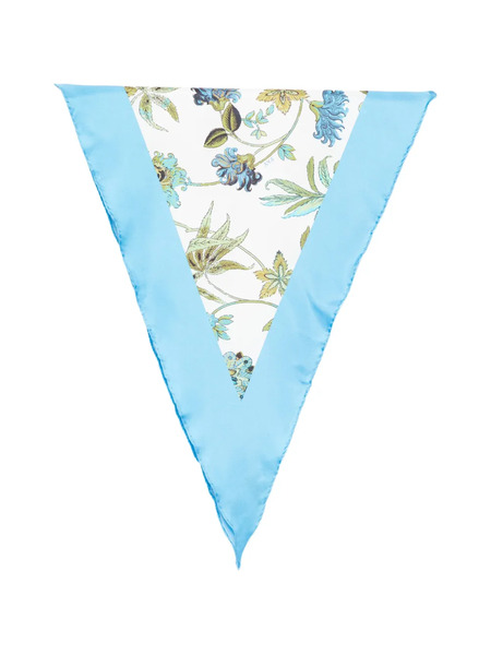  Fay Floral-print Scarf - Blue 