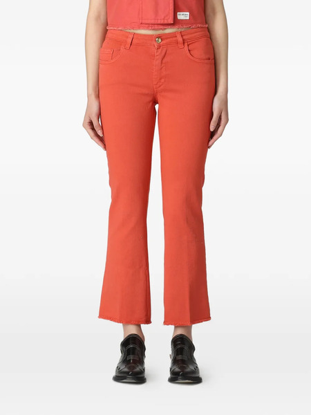  Fay Fringed Flared Trousers - Orange 