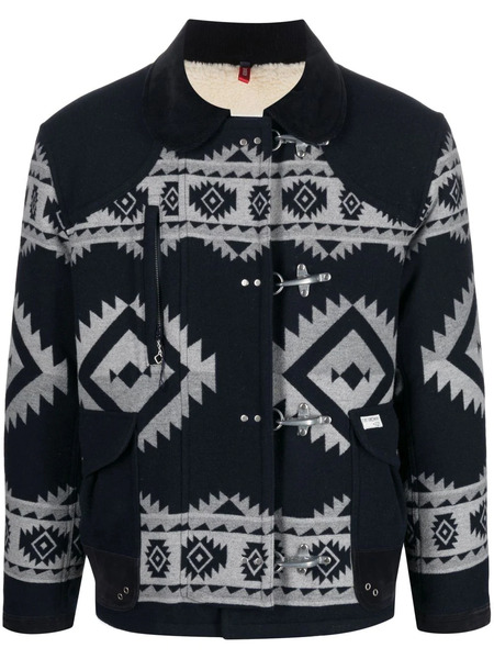  Fay Geometric Three-pocket Jacket - Blue 