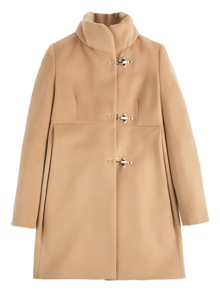  Fay High-neck Toggle-fastening Coat - Neutrals 