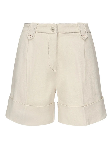  Fay High-waist Shorts - Neutrals 