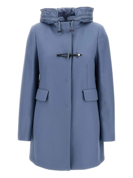  Fay Hooded Toggle Coat - Blue 