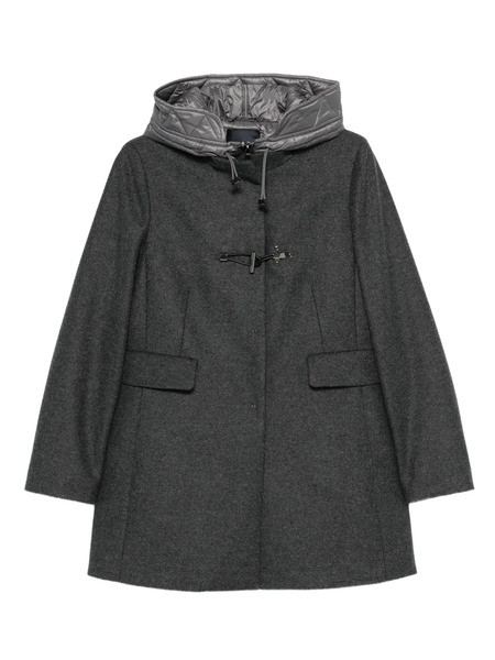  Fay Hooded Toggle Coat - Grey 
