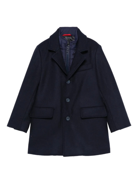  Fay Kids Button-fastening Wool Coat - Blue 