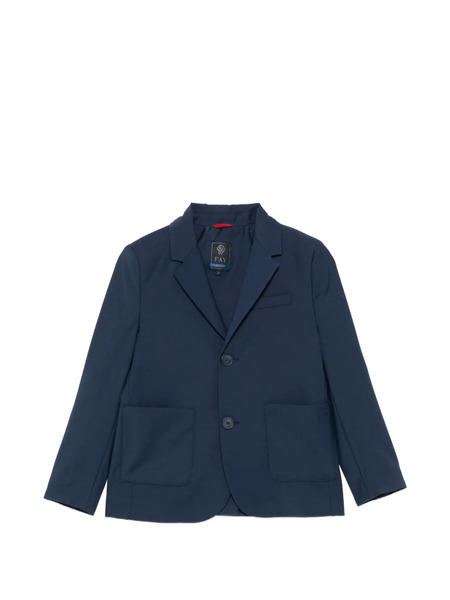  Fay Kids Buttoned Blazer - Blue 