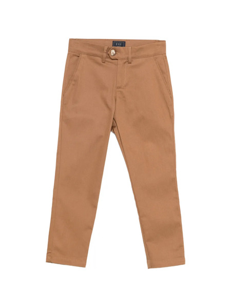  Fay Kids Buttoned Chinos - Brown 