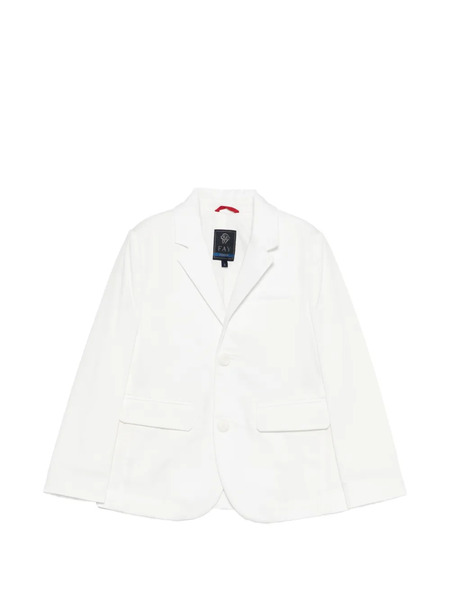  Fay Kids Buttoned-pocket Blazer - White 
