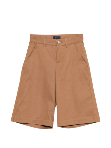  Fay Kids Buttoned Smart Shorts - Brown 