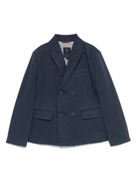  Fay Kids Double-breasted Blazer - Blue 