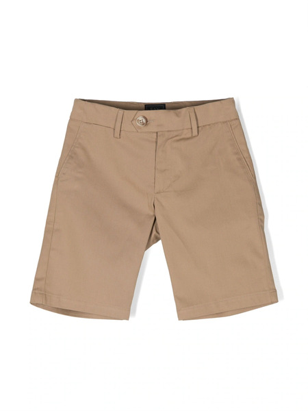  Fay Kids Embroidered-logo Cotton-blend Shorts - Neutrals 