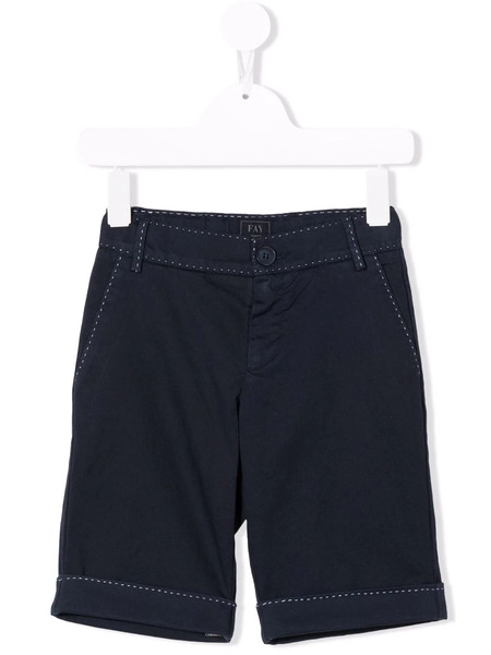  Fay Kids Mid-rise Bermuda Shorts - Blue 
