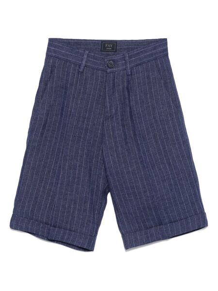  Fay Kids Pinstripe Shorts - Blue 