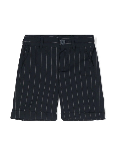  Fay Kids Pinstriped Smart Shorts - Blue 