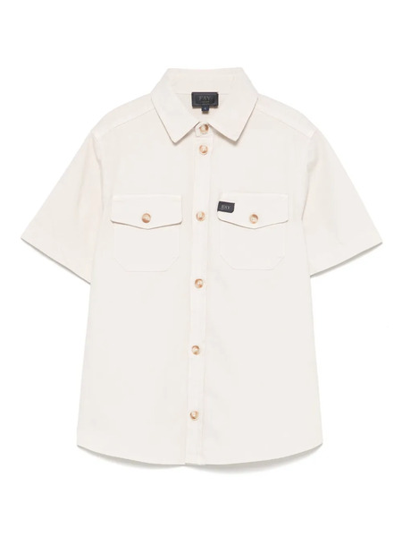  Fay Kids Poplin Shirt - Neutrals 