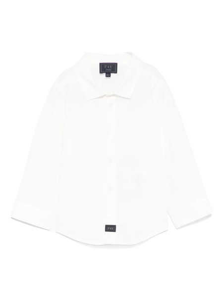  Fay Kids Poplin Shirt - White 
