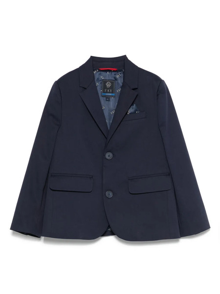  Fay Kids Single-breasted Blazer - Blue 