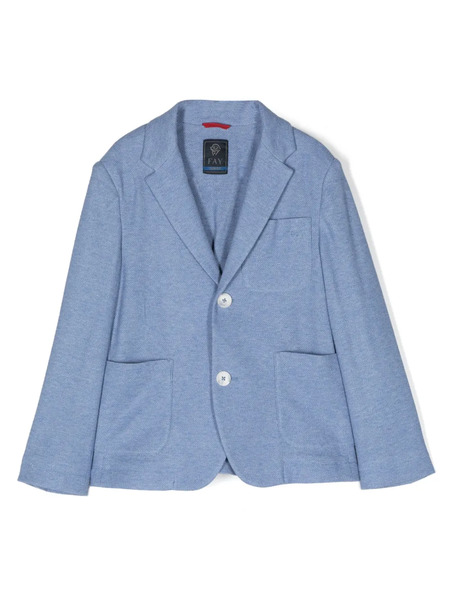  Fay Kids Single-breasted Tailored Blazer - Blue 