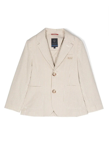  Fay Kids Single-breasted Tailored Blazer - Neutrals 